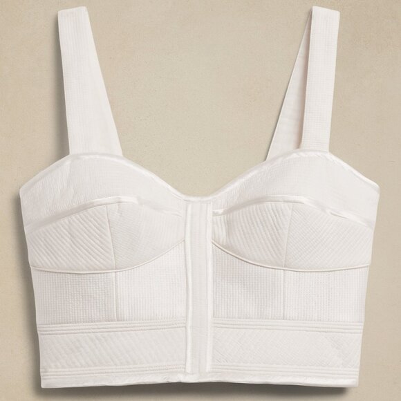 NWOT Banana Republic Clover Corset Bustier Top White 4 - Picture 4 of 16